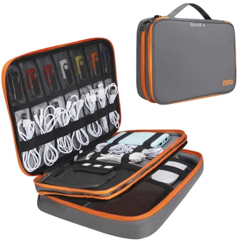 Portable Electronic Accessories Travel case,Cable Organizer Bag Gadget Carry Bag for iPad,Cables,Power,USB Flash Drive, Charger