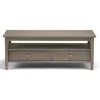 Coffee Table Warm Shaker Solid Wood 48 Inch Wide Rectangular Transition, Distressed Grey for Living Room and Family Room 3