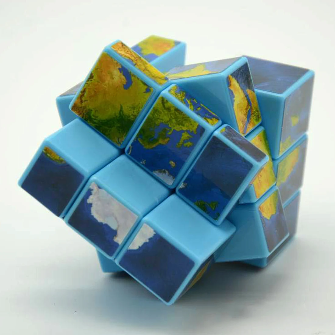 Lefun 3x3x3 Mirror Blocks Earth Map Sticker Magic Cube Puzzle Toy Speed Cube Cubo Magico Puzzles Antistress Toys 3