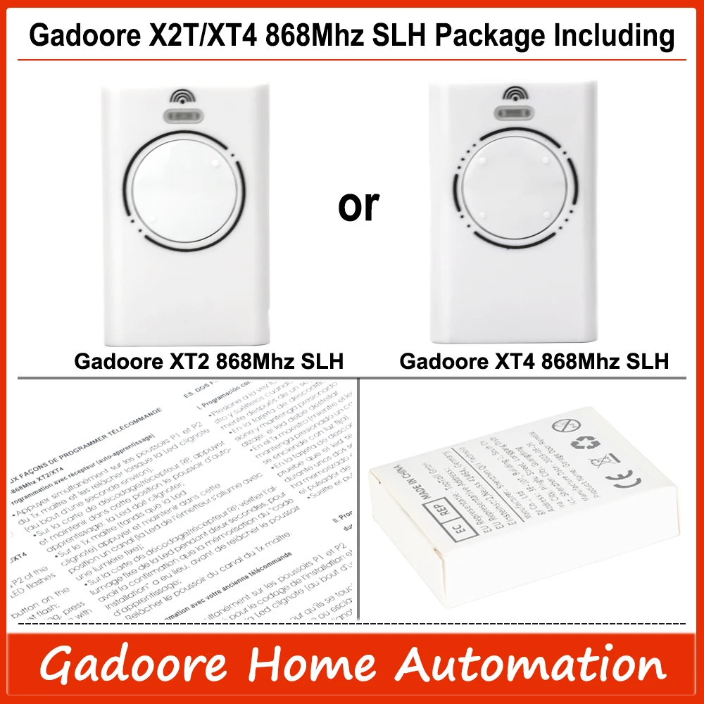 Garage Door Remote Control Compatible with 868Mhz XT2 XT4 868 SLH LR