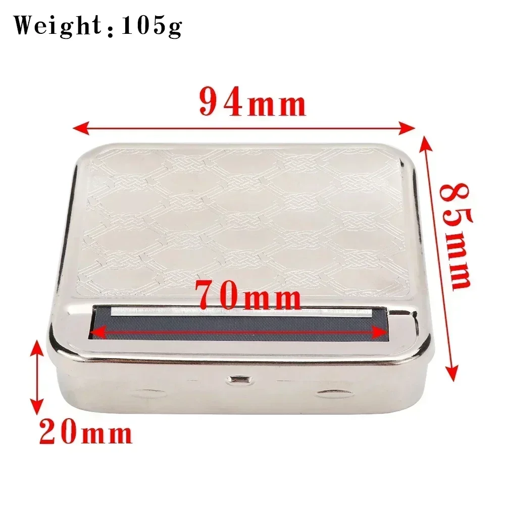 Compact Metal Cigarette Roller with Tobacco Storage - Portable Smoking Accessory