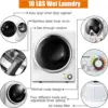 Electric Portable Clothes Stainless Steel Tub Laundry Dryer, for 4 Automatic Drying Mode, White 4