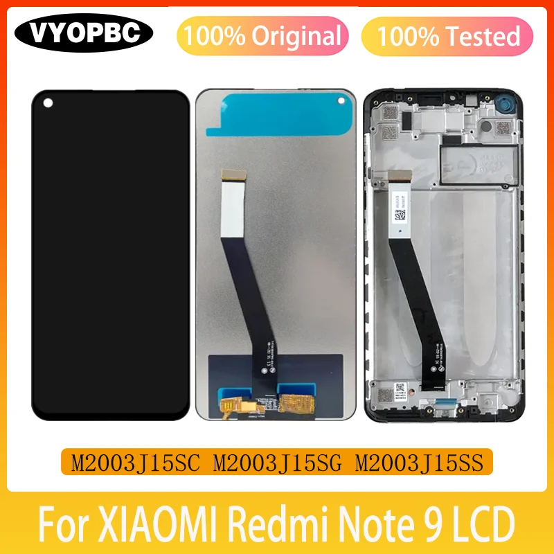 Original display for redmi note 9 touch screen with frame digitizer