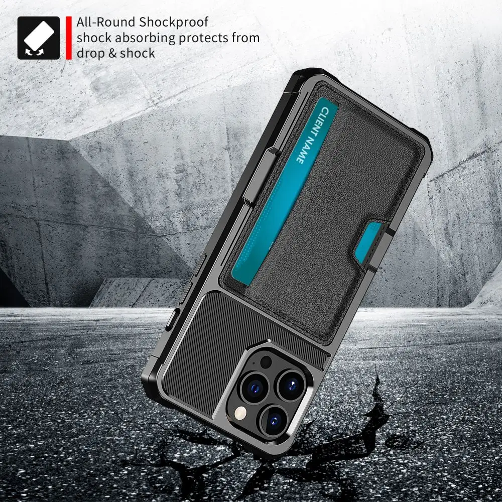 Funda de cuero tipo billetera para iPhone 16 15 14 13 12 11 Pro Max Plus, funda magnética para soporte de coche, suave, a prueba de golpes, 16Pro_voghion.com