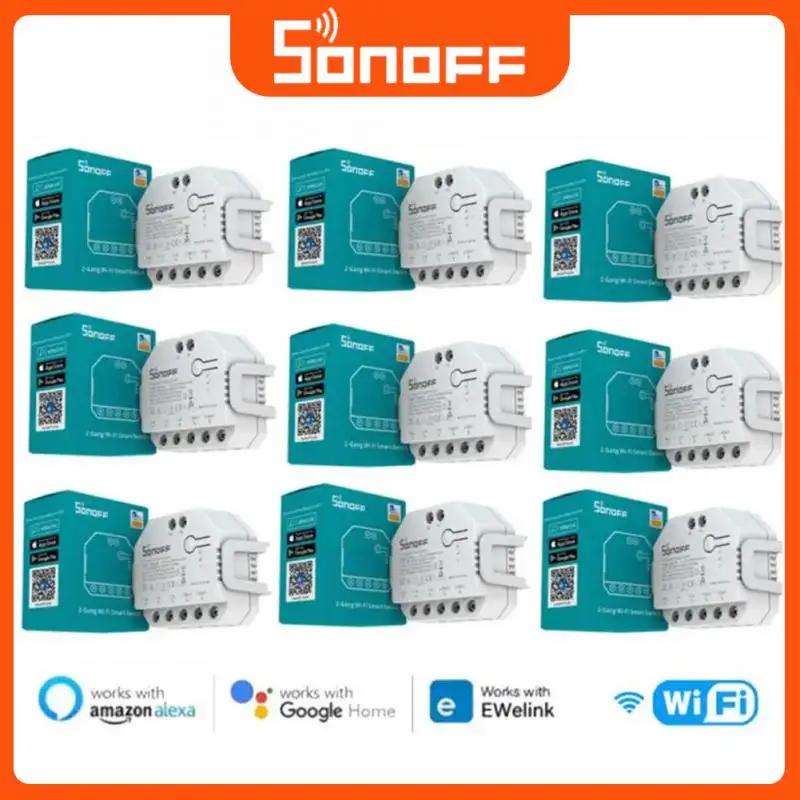 1-10Pcs Sonoff Dual R3/Dual R3 Wifi Mini Switch Con Misurazione Della Potenza Modulo Doppio Relè 2 Gang Per Ewelink Alexa Google Home
