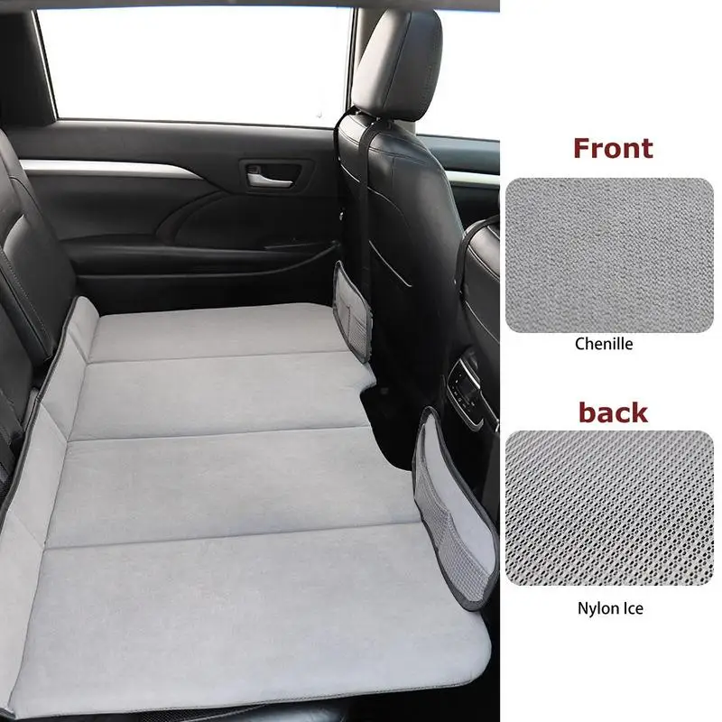Car Backseat Sleeping Mattress Foldable Auto Rear Seat Folding Bed Double Sided Back Seat Sleeping Bed Pad For Car Interior