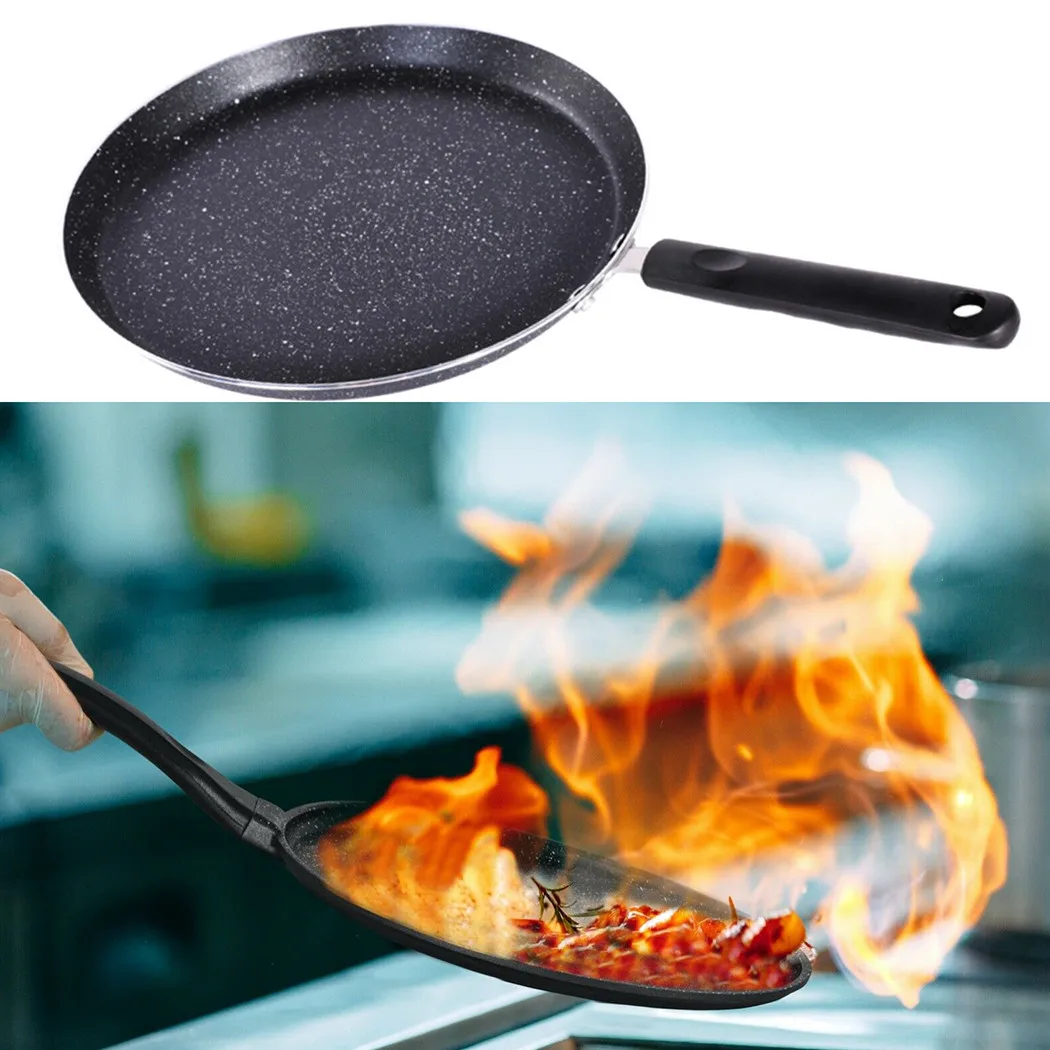 

Crepe Frying Pan Crepe Pan Pancake Saucepan Tawa Tools Electric Gas Hob Handle Home Induction Kitchen Non-Stick