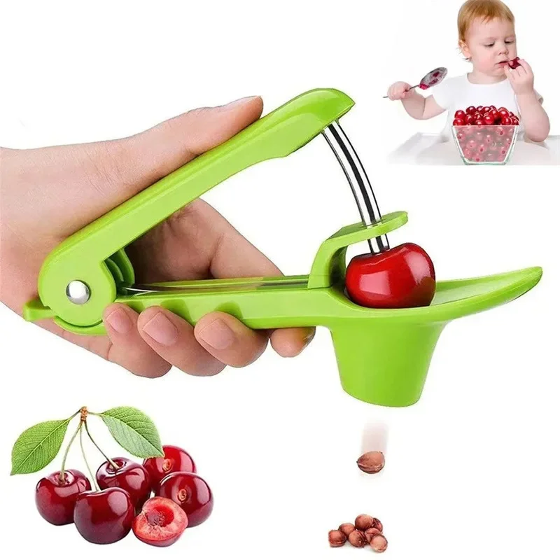 New 5'' Cherry Fruit Kitchen Pitter Remover Olive Corer Remove Pit Tool Seed Gadge Fruit and Vegetable Tools Cherry Pitter
