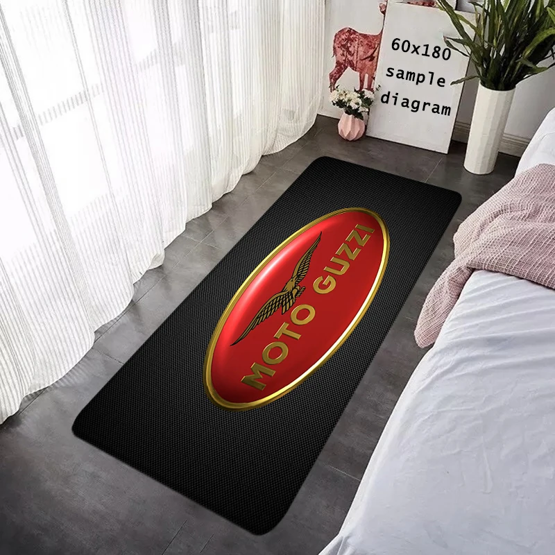 Fluffy Bedside Mats Corridor Doormat Flannel Floor Mat Indoor Foot Rug Italy Moto Guzzi Motorcycle Kitchen Carpet Balcony Decor