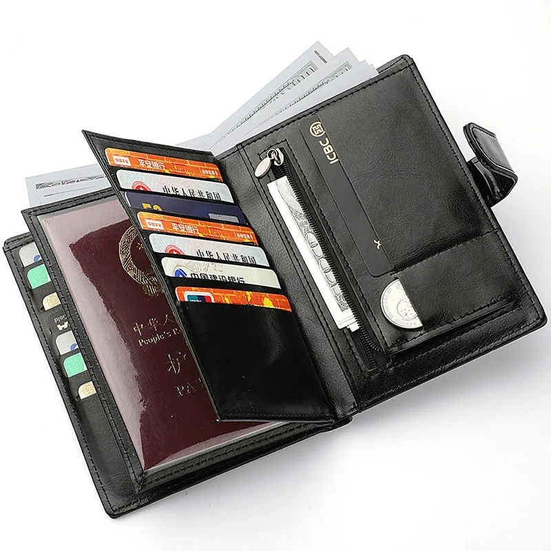 

New driver's license card bag wallet male large capacity multi-function passport bag passport folder passport book wallet