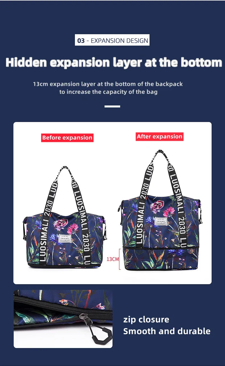 Casual Fashion Large Capacity Expandable High Quality Business Travel Bag New Trendy Shoulder Handbag for Women Luggage Bag