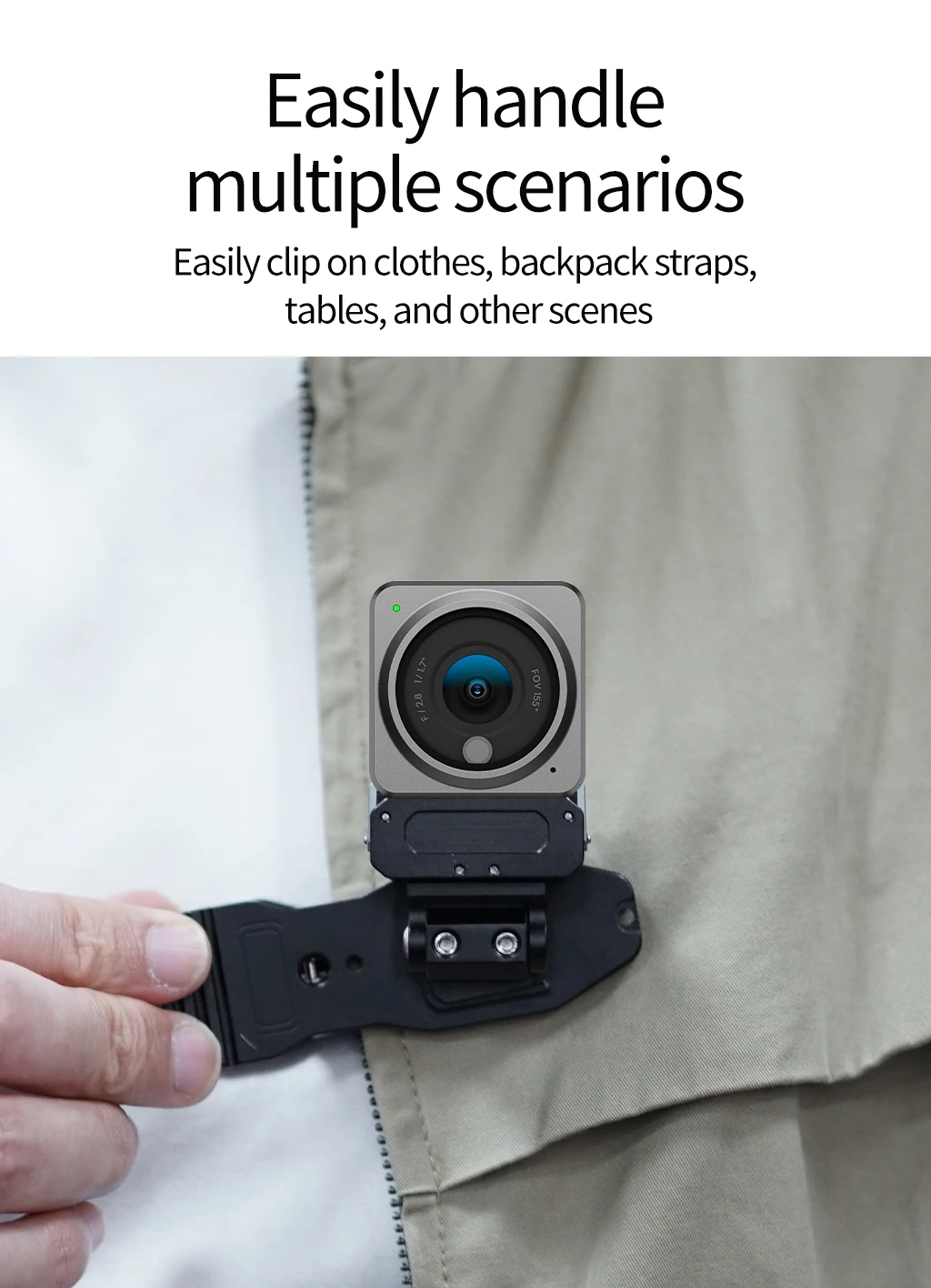 Magnetischer Kaltschuh-Adapter mit Schnellverschluss 360° ° Dämpfung einstellbar 1/4 Zoll für DJI Osmo Action 5Pro 4 3 2 Kamera-Fahrradlenkerhalterung – Detail 15