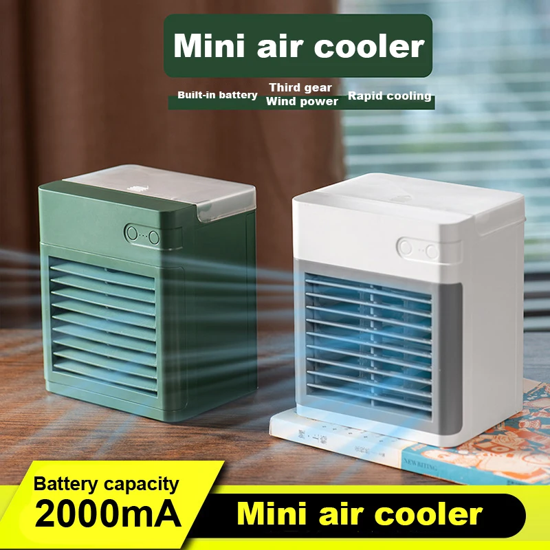 

LFS927 USB Portable Mini Air-conditioning Fan 2Color 3Gear 2000mAh Multifunction Desktop Fan Humidifier 2in1