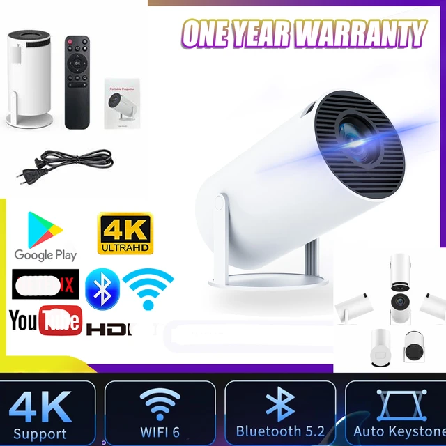 Projector Hy300 4k Android 11 Wifi6 200 Ansi H713 Bt5.0 1080p 1280 720p  Home - Projectors - Aliexpress