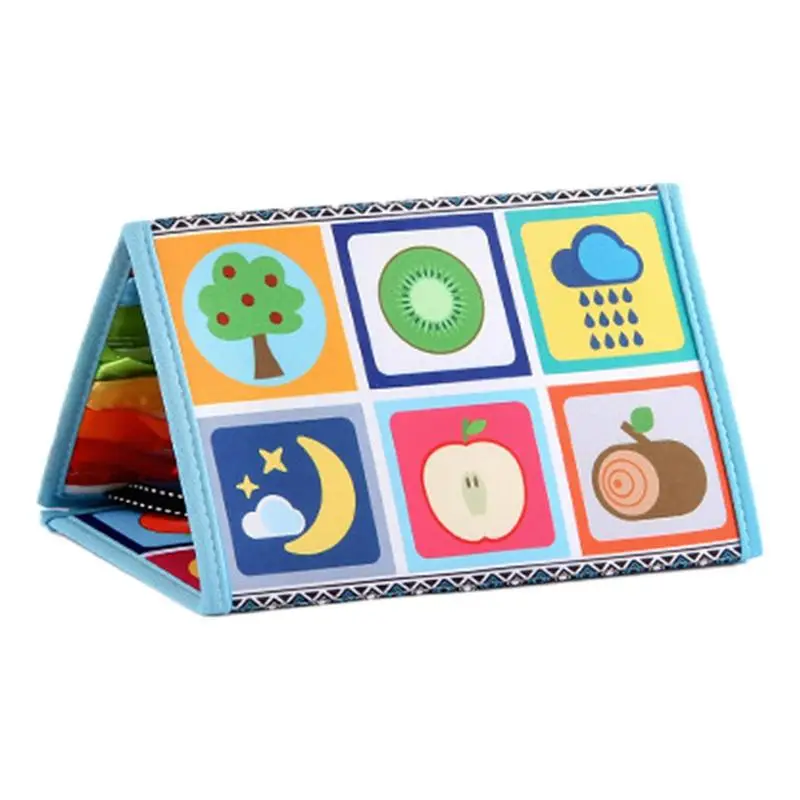 

Crinkle Books 3-in-1 Soft Sensory Book With Teething Crinkle Mirror Interactive Early Educational Toys Touch And Feel Newborn To