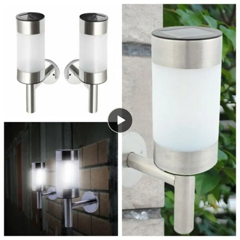 

Наружные Настенные светильники на солнечной батарее, забор из нержавеющей стали для сада и улицы США❤