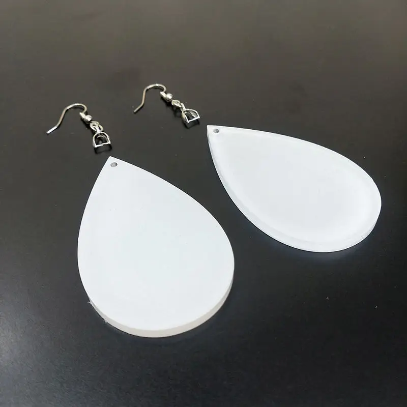 맞춤형 쥬얼리 승화 아크릴 눈물 드롭 귀걸이, 후크 포함, 엄마, 소녀, 친구, 어린이 선물, 무료 배송, 로트당 20 쌍