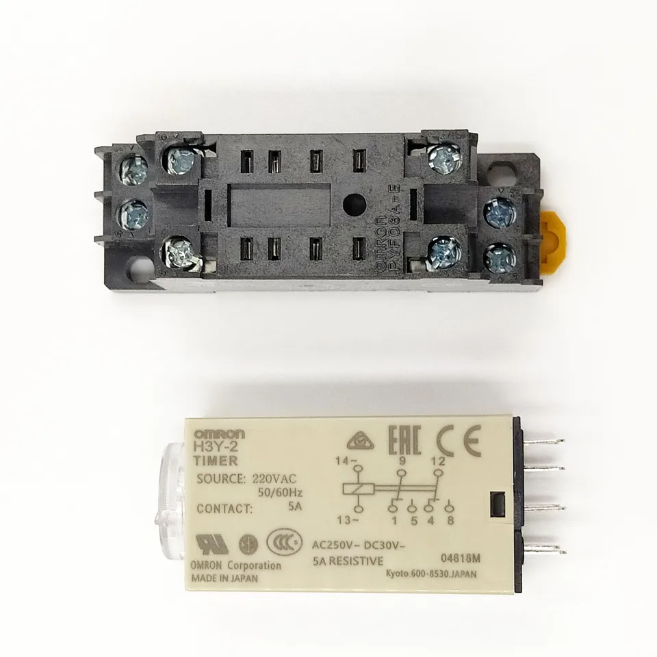 Harewtwy 10S Delay Timer Zeitrelais H3Y-2 AC 220V 8 PIN Einstellknopfsteuerung Zeitrelais für