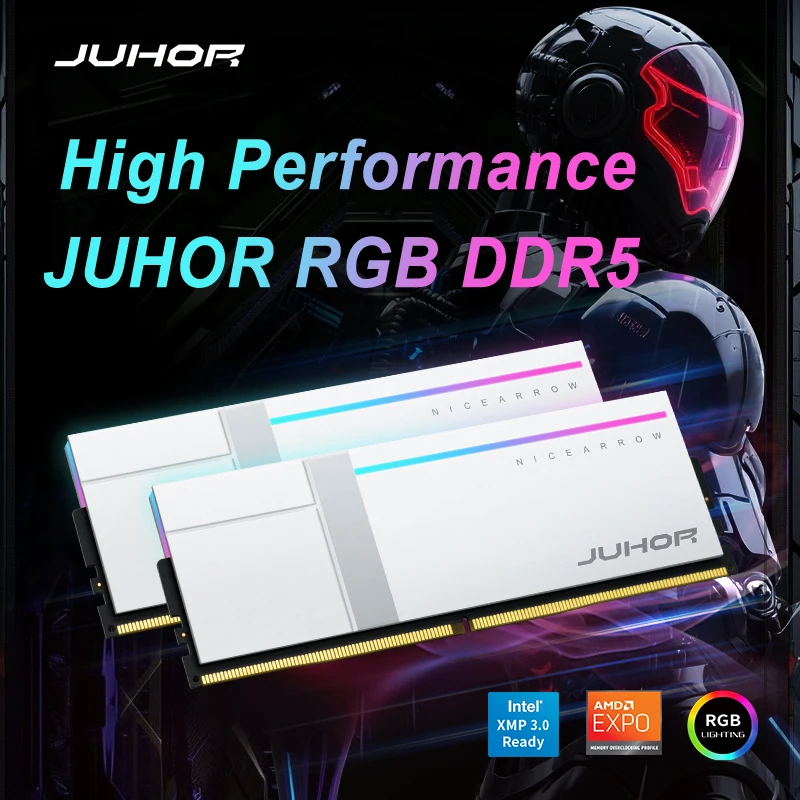 JUHOR RGB Ram DDR5 32GB(16GBX2) 7200MHz 8000MHz DDR5 High