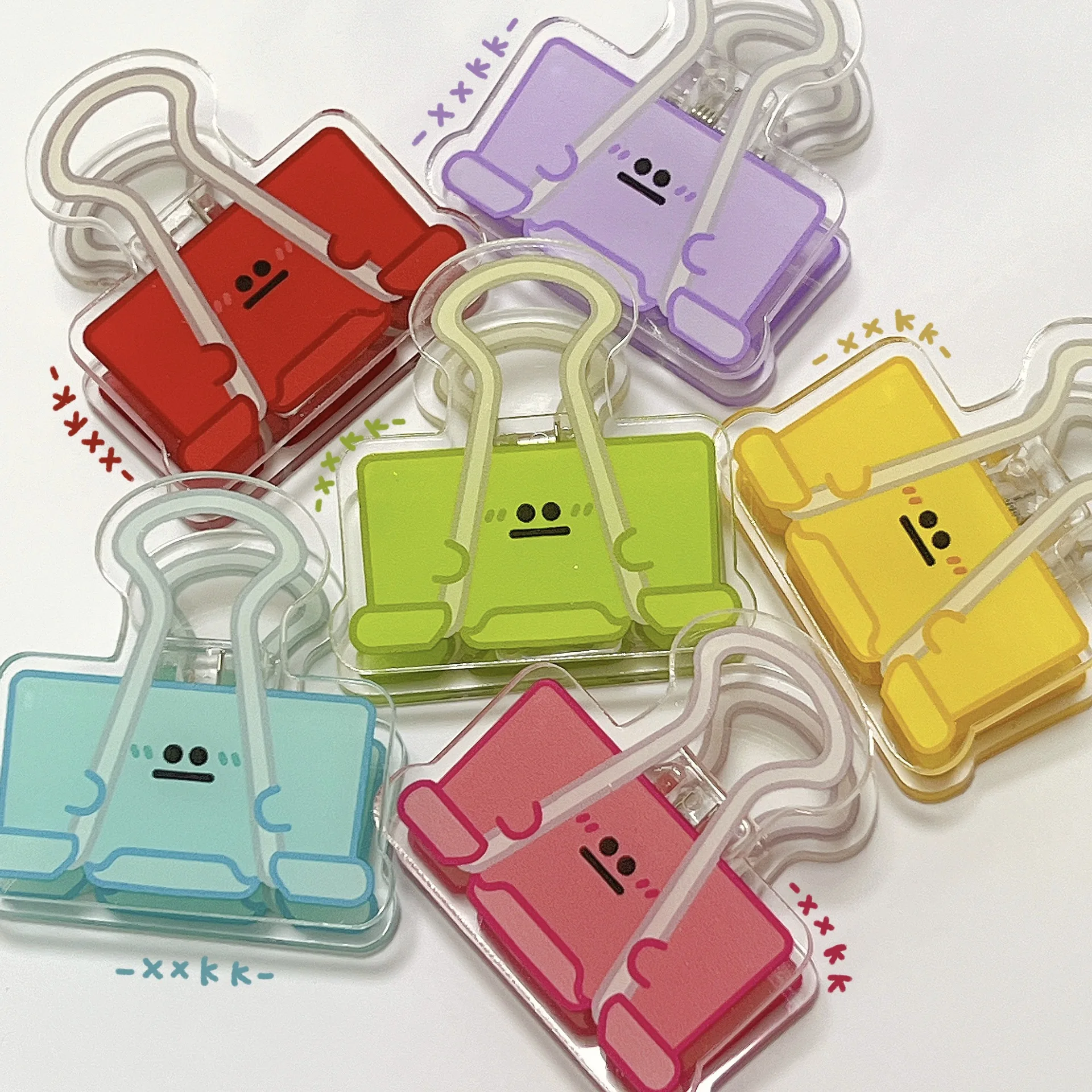Acrylic Spring Clip Memo Note Holder Test Paper Handbook Document Picture Storage Organizer School Supplies Stationery Decor memo holders
