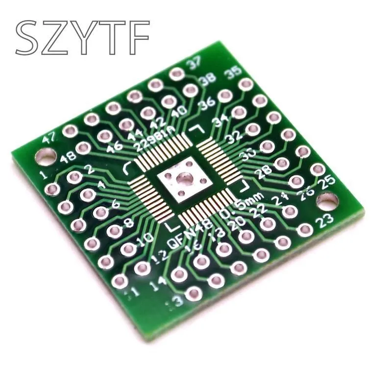 PCB Board Assembly Printed Circuit Board 10pcs/bag 0.5mm QFP44 LQFP48 QFN44 QFN48 turn DIP44 DIP Adapter plate