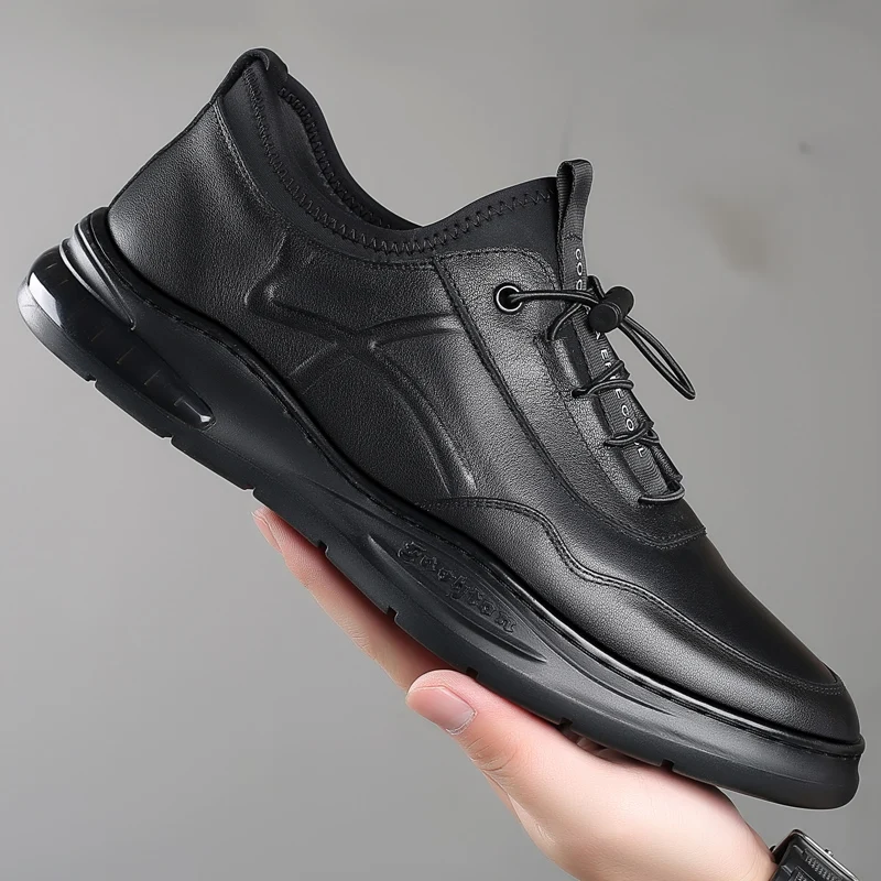 

men sneakers outdoor spring autumn fashion men genuine leather casual shoes Designer Italian trend cool loafers men flats
