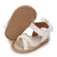 2023Cute Pre School Summer Sandals White Baptist Princess Casual Soft Rubber Sole Anti slip Single Shoes 0-18MBaby Walking Shoes 6