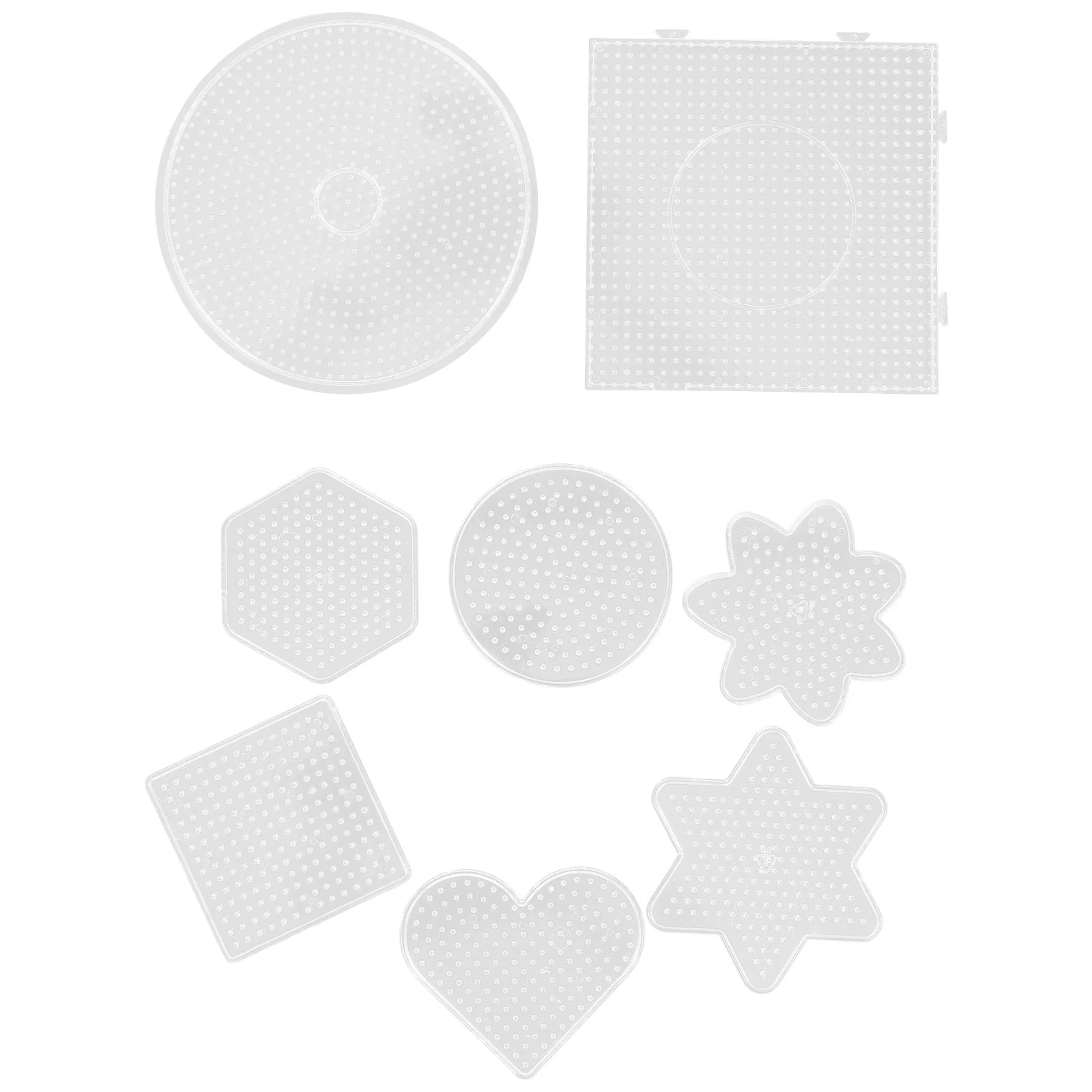 

8 Pcs Pindou Template Fuse Bead Pegboard Assortment Beads Boards 5mm Plastic Craft Pegboards Kids Suit Sports Plates Large