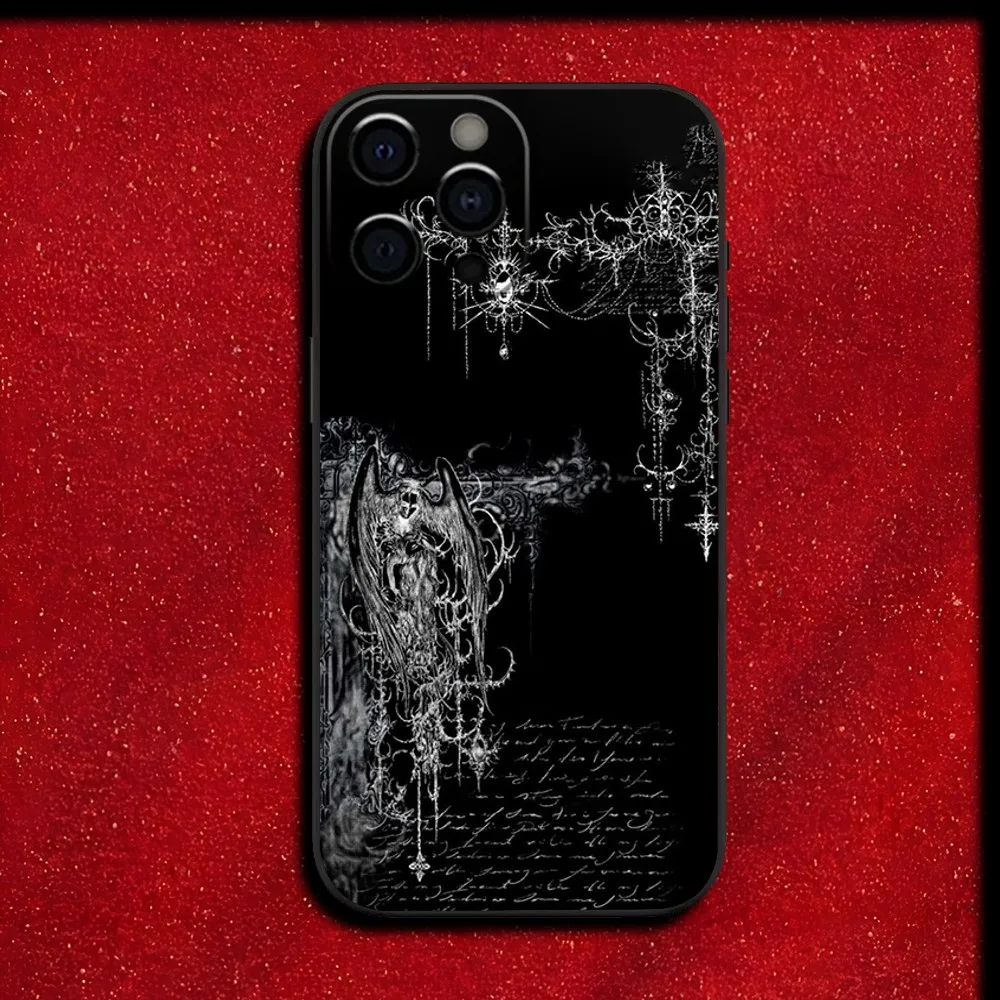 Gothic Cyber Sigil Cross Soft Silicone Phone Case