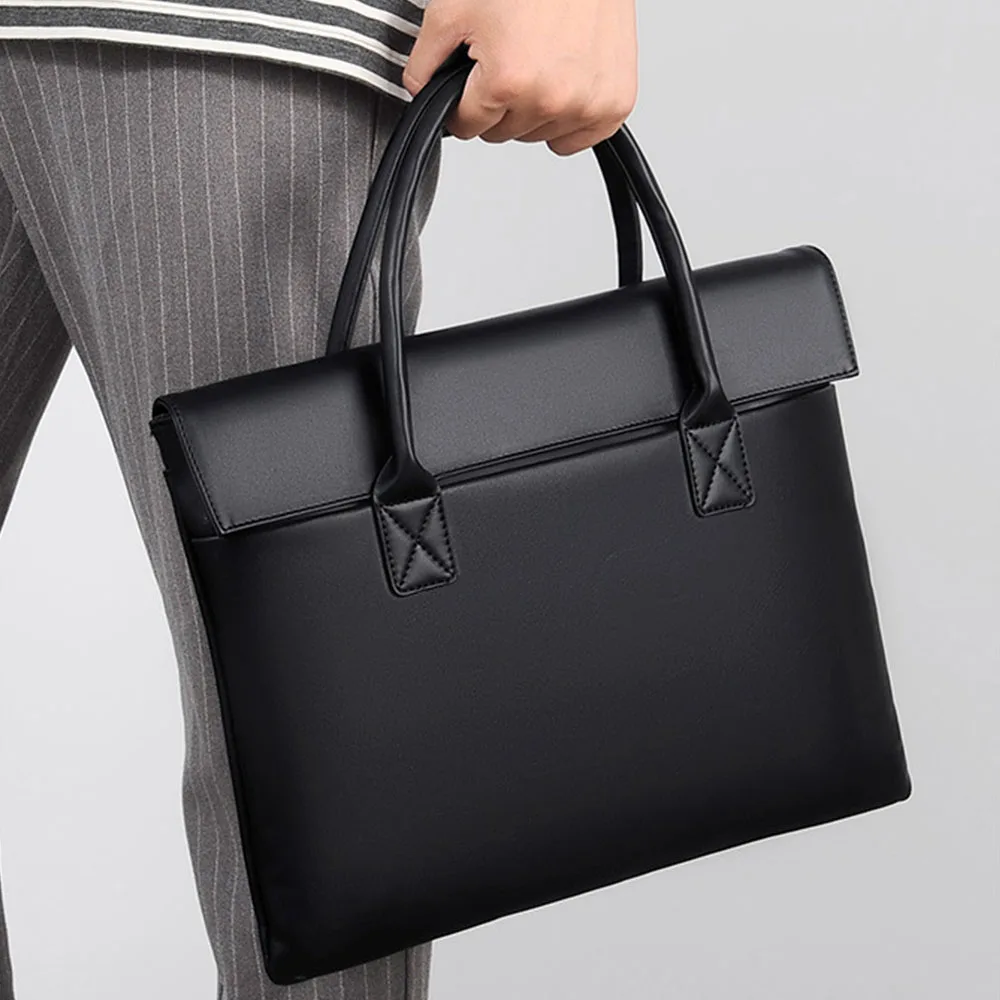 

Woman Bag Laptop Briefcase Men Interlayer For Double-layer Portfolio Leather Document Organizer Business Computer Marfino
