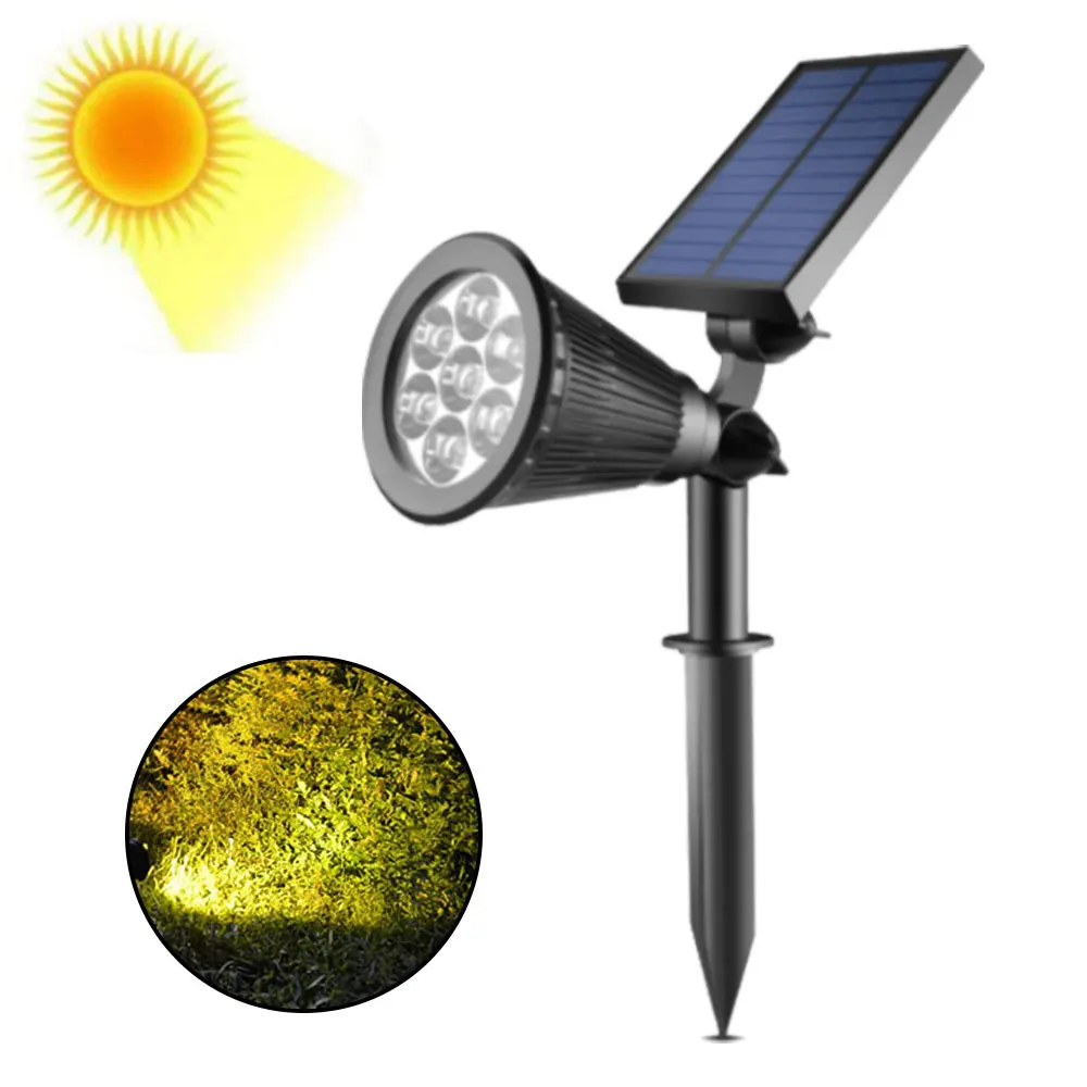 solar powered fairy lights 7 LED Solar Outdoor Spotlight Waterproof Led Light Floor Lawn Wall Light Garden Decoration Outdoor Light Landscape Solar Lamp solar ground lights Solar Lamps