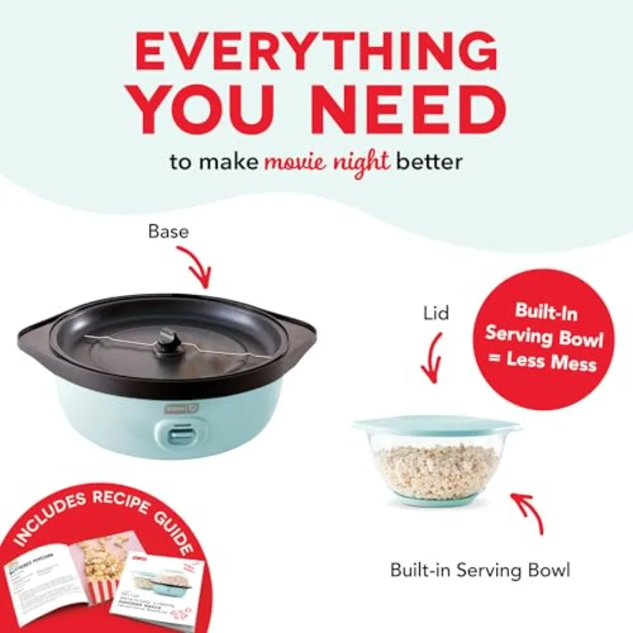 SmartPursue deluxe popcorn maker removable parts easy to clean