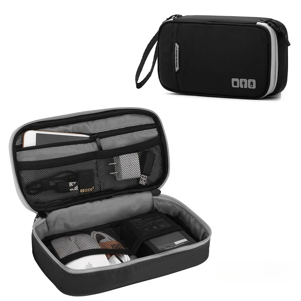 Portable Waterproof Travel Cable Organizer Bag for Electronics and Accessories Storage