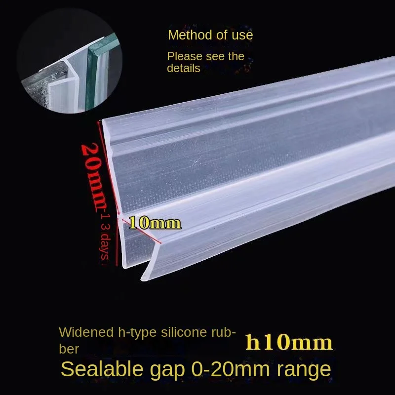Silicone Shower Screen Seal Sliding Strip for Bathroom Glass Doors and Windows
