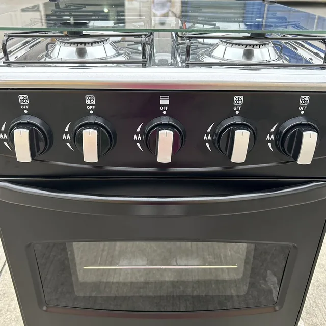 Fornello a gas a 4 fuochi Bruciatore superiore Fornello a gas da cucina con funzione di convezione del forno e della griglia per uso domestico indipendente 5