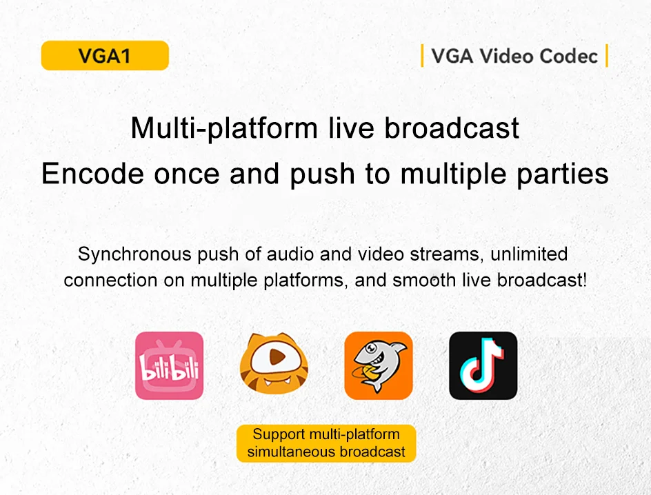 LinkPi 1-channel VGA Capture Decoder VGA1 HD Encoder H265 Multi-platform Live Bo