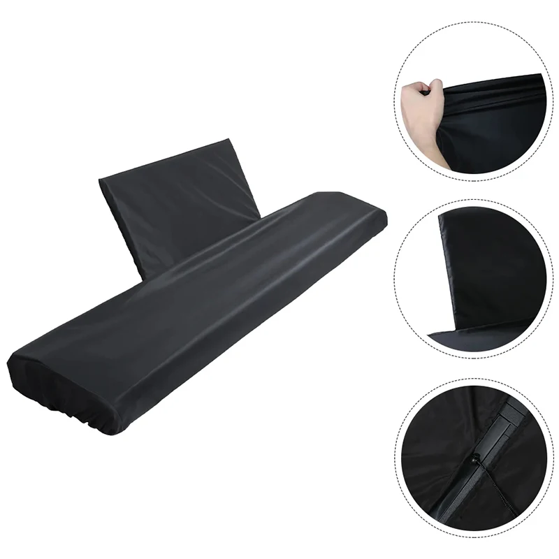 88-Key Piano Keyboard Dust Cover Music Stand Cover Electric Piano Dustproof Washable Shrinkable Drawstring