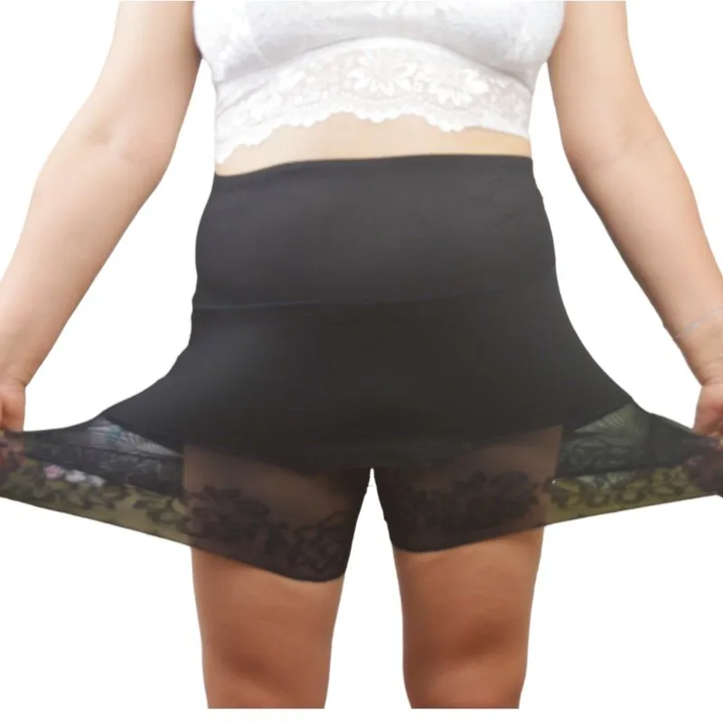 5XL230kg Women High Waist Panties High Waist Underwear Safety Pants Women Shorts Underwear Lace High Waist Anti Chafing Thigh Anti Friction Plus Size Slimming Lingerie