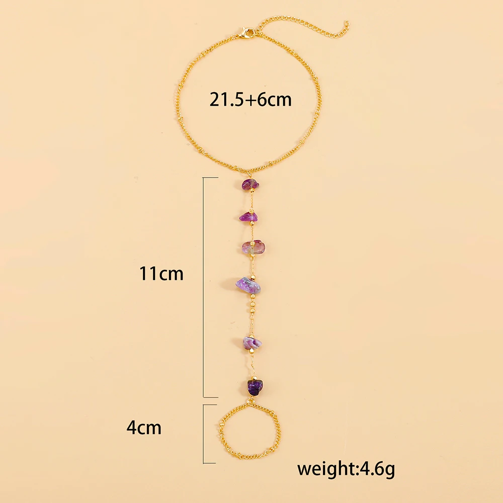 Gold Tone Anklet / Payal With Pearl & Stone – Sarang
