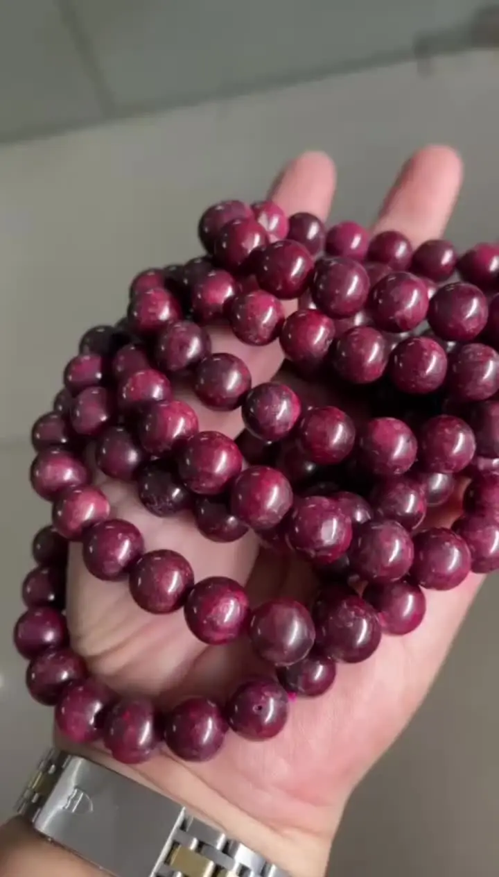Perles en vrac de pierres précieuses lisses en rubis rose naturel A