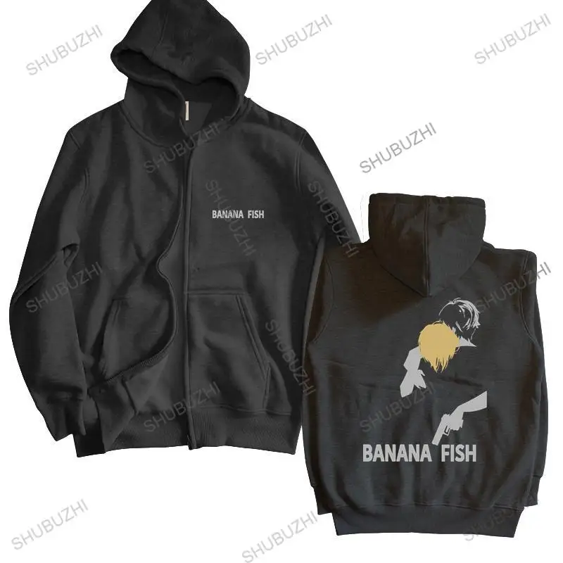 

cotton sweatshirt male hoodies Men's Sa Yo Na Ra Banana Fish zipper Anime Manga Ash Eiji Pure shubuzhi men autumn winter zipper