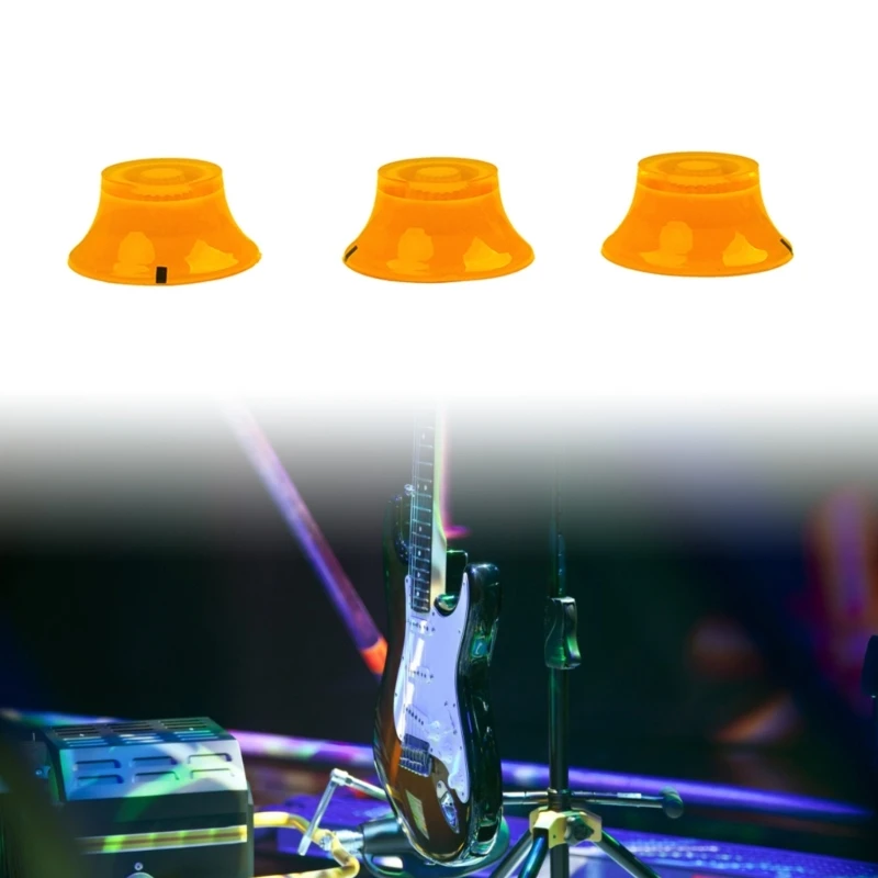 

3pcs Plastic Volume Tone Top Hat Knob Guitar Potentiometer Speed Control Knob