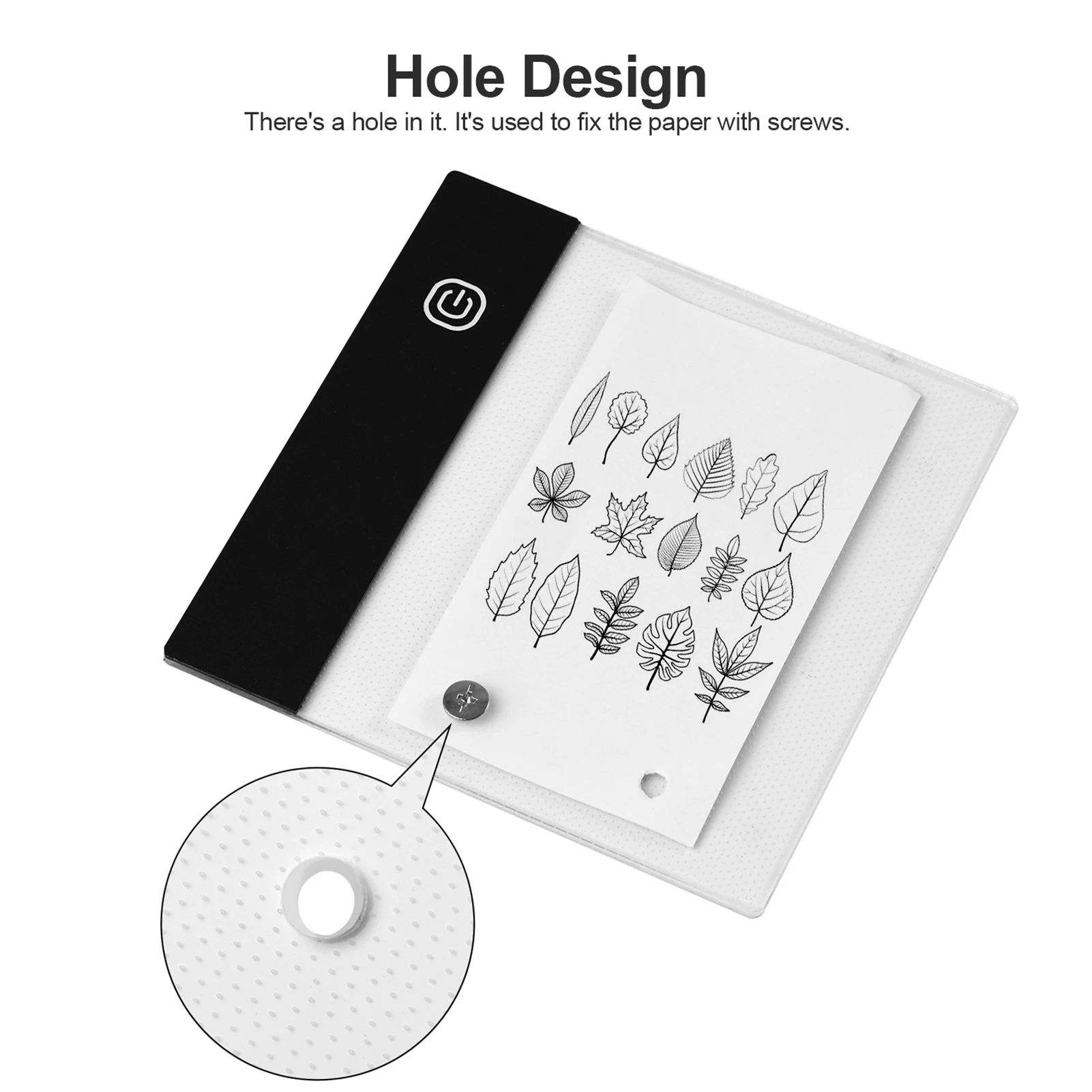 【130*130mm】미니 라이트 패드가 포함된 플립 북 키트 LED 라이트박스 태블릿(홀 포함) 300매 플립북 종이 바인딩 나사(드로잉용)