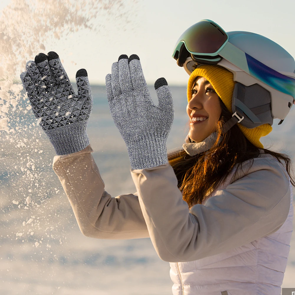 Winter Electric Heated Touch Screen Gloves for Skiing Riding