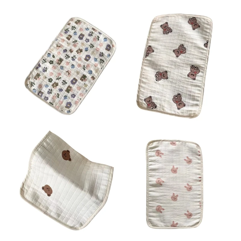 

Kids Pillow Cover Quilted Baby Pillow Cushion Printed Animal Pattern Cotton Pillow Covers for Newborn Bedding Accessory