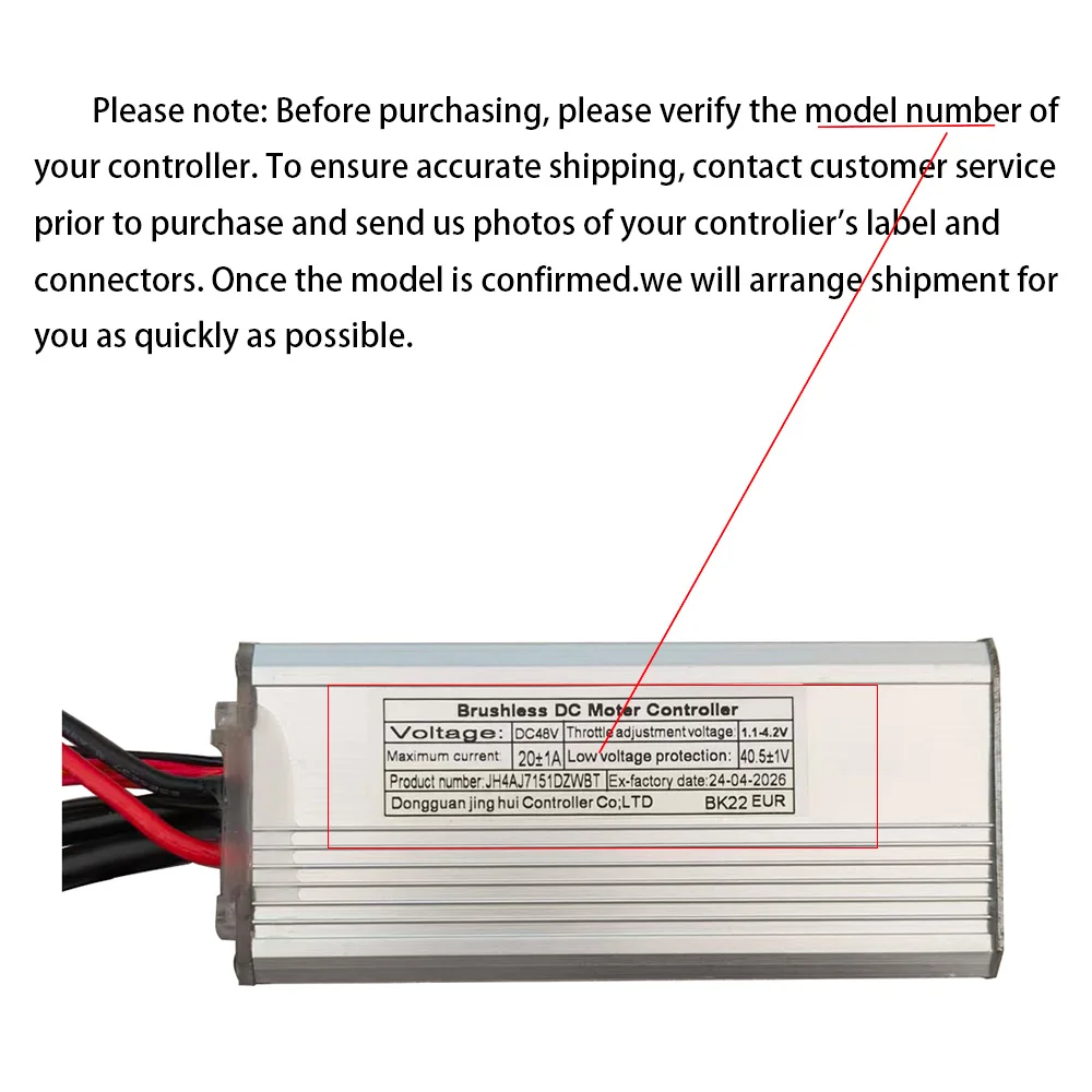 JH4AJ7151DZWBT 48V 20A 브러시리스 모터 컨트롤러 (전기 자전거 속도 부품, 전기 스쿠터, MTB 팻 바이크 속도 컨트롤러)