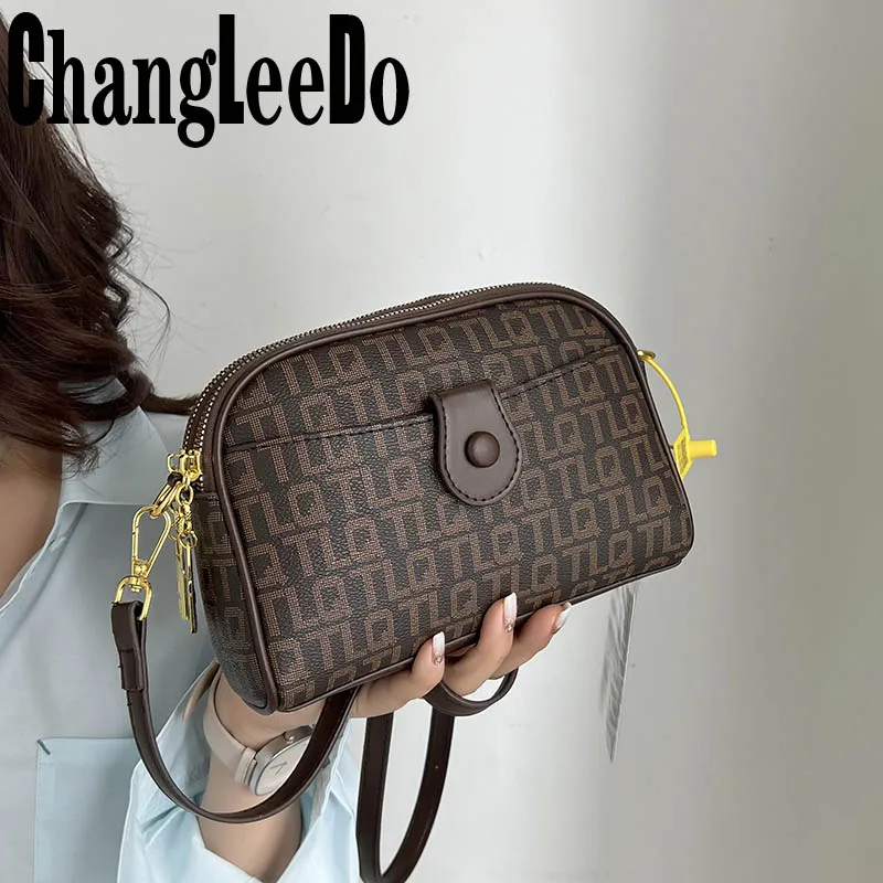 

Модные маленькие сумки через плечо для женщин, брендовый мессенджер на ремне, винтажный кожаный Дамский кошелек на молнии через плечо