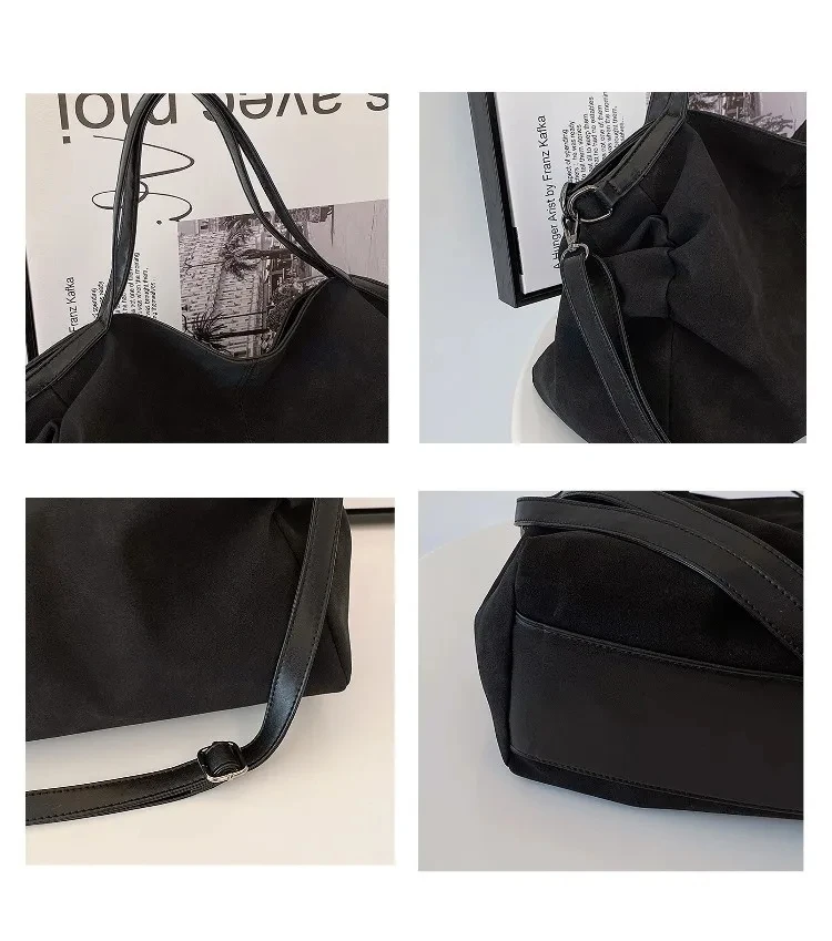 Lässige weiche pu Leder einzelne Umhängetasche Mode klassische Retro Hobo Handtasche große Kapazität Vintage Umhängetasche für Frauen – Detail 12