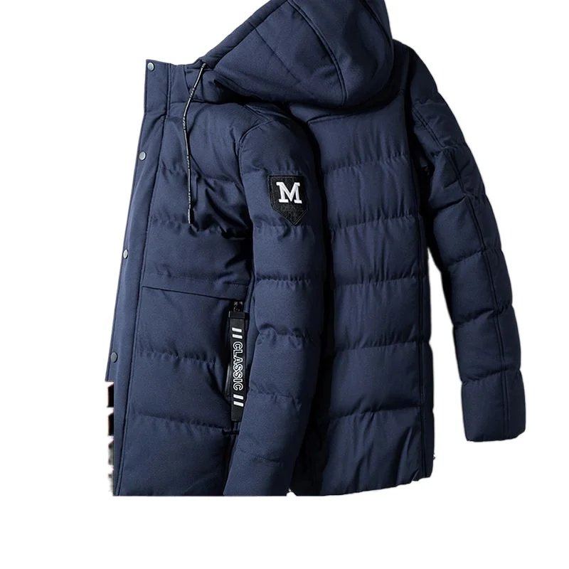 Men 2023 New Winter Casual Thick Warm Windproof Parker Jacket Men Streetwear Fashion New High Quality Hooded Jacket Coat Male