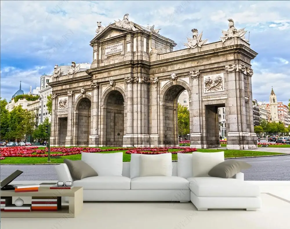 

customised mural photo wallpaper 3d European and American city architectural scenery decor living room wallpaper for walls 3d